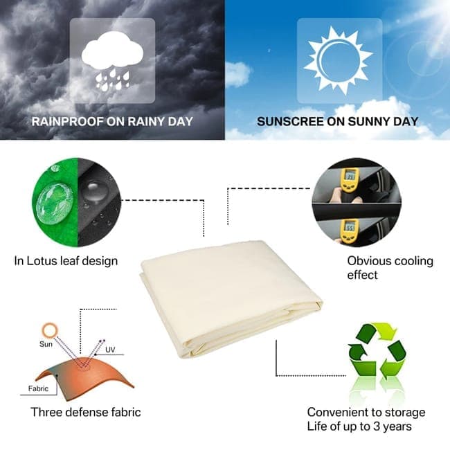 3X4M Sun Sail Waterproof UV Protective Outdoor Shade for Garden Terrace Pool Camping, Gray