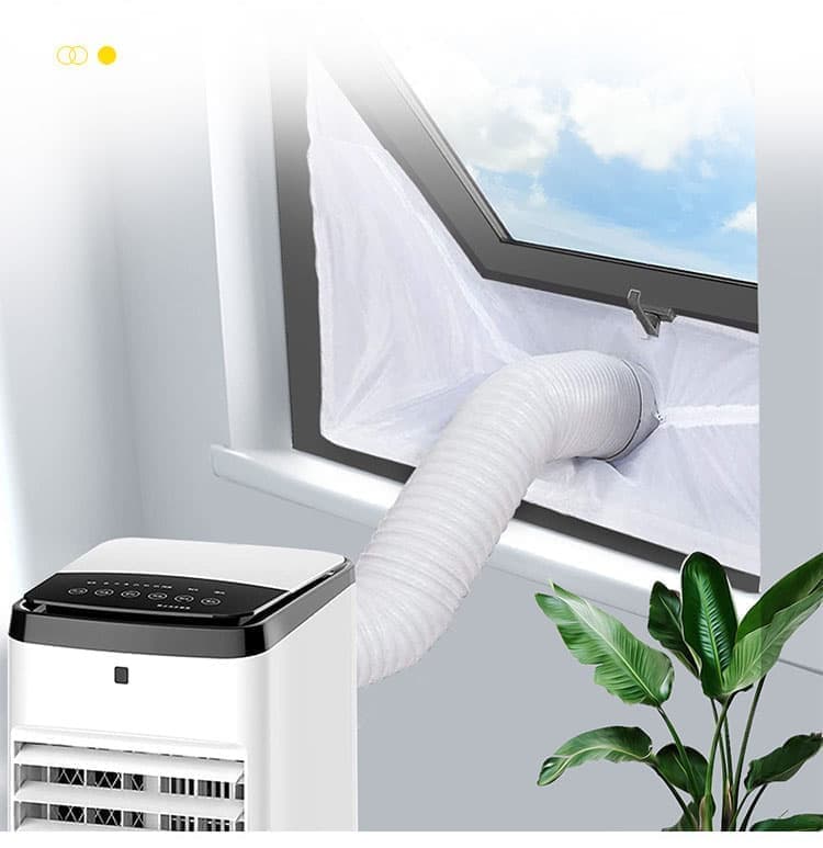 Window Seal for Portable AC with Zipper and Tape, Compatible with All Mobile Air Conditioners, 300 x 32cm