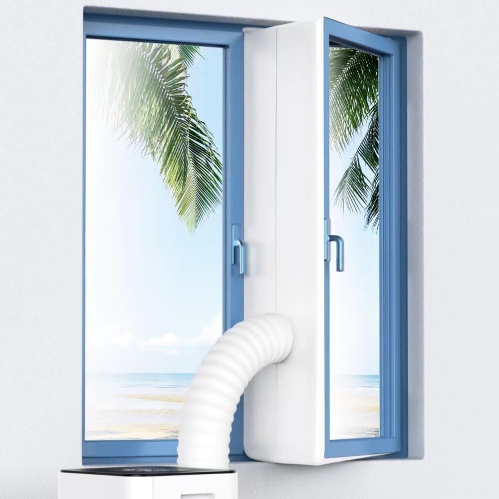 Window Seal for Portable AC, 500 x 38cm, Sealing Cloth with Zipper and Tape, Compatible with All Mobile Air Conditioners