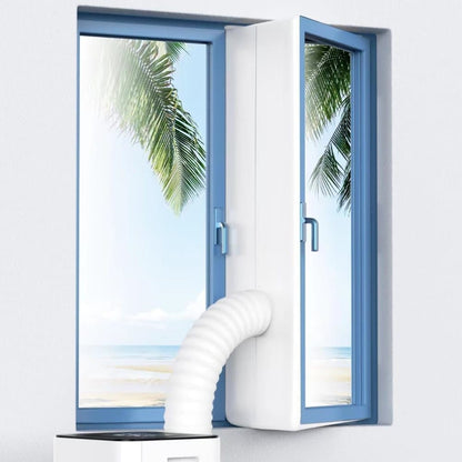 Window Seal for Portable AC, 500 x 38cm, Sealing Cloth with Zipper and Tape, Compatible with All Mobile Air Conditioners