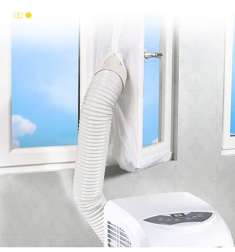 Window Seal for Portable AC, 500 x 38cm, Sealing Cloth with Zipper and Tape, Compatible with All Mobile Air Conditioners