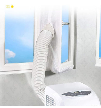 Window Seal for Portable AC, 500 x 38cm, Sealing Cloth with Zipper and Tape, Compatible with All Mobile Air Conditioners