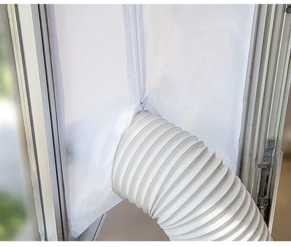 Window Seal for Portable AC, 500 x 38cm, Sealing Cloth with Zipper and Tape, Compatible with All Mobile Air Conditioners