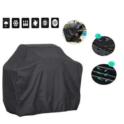 Waterproof BBQ Cover Oxford UV Protection, 145 x 61 x 117cm, for Garden Barbecue