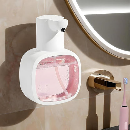 500ml Rechargeable Automatic Soap Dispenser Wall Mounted with 4 Levels, Compatible with Kitchen and Bathroom.