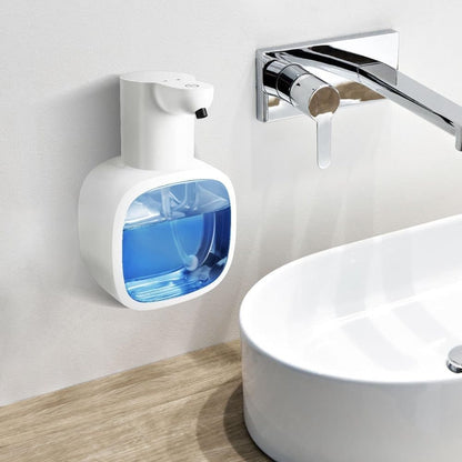 500ml Rechargeable Automatic Soap Dispenser Wall Mounted with 4 Levels, Compatible with Kitchen and Bathroom.