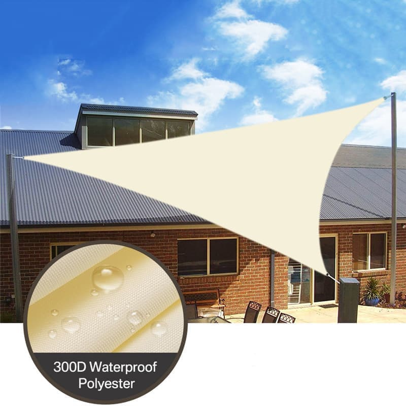 4x4x5.7M Waterproof Sun Sail UV Protection for Garden Terrace and Pool with Mounting Materials, Dark Blue