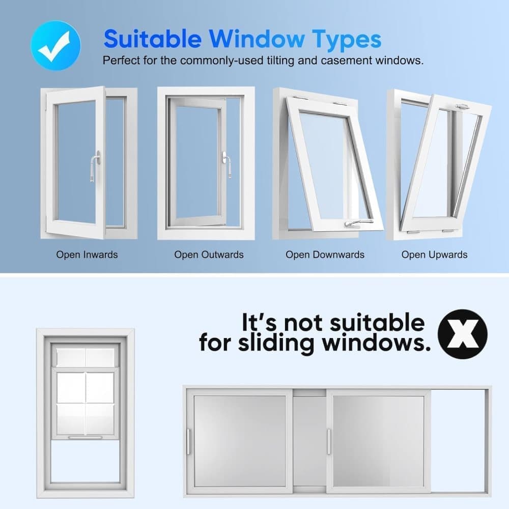 Water Repellent Window Sealing Cloth 300x32cm for Portable Air Conditioners, Compatible with Mobile AC