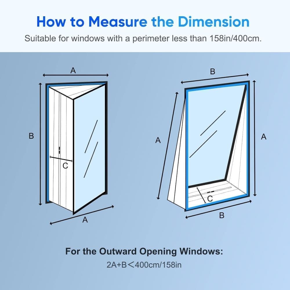 Water Repellent Window Sealing Cloth 300x32cm for Portable Air Conditioners, Compatible with Mobile AC