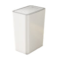 12L White Trash Can with Lid, Durable Corrosion-Resistant Odor-Proof Leak-Proof for Kitchen Bathroom Living Room, 12L
