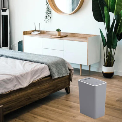 12L White Trash Can with Lid, Durable Corrosion-Resistant Odor-Proof Leak-Proof for Kitchen Bathroom Living Room, 12L
