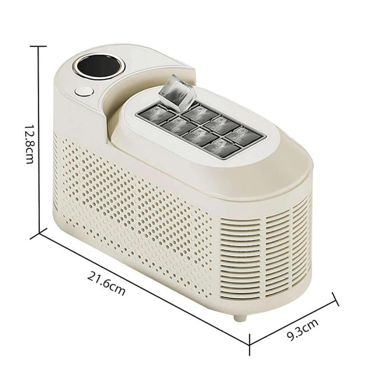 Portable Ice Machine Fast Ice Production in 10-15 Minutes Energy-Efficient Small Ice Maker with Low Noise Level Compatible with Car Use, White