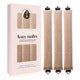 4-Piece Heat-Free Hair Curlers, Flexible No-Heat Hair Rollers with Hook, Brown, 4-Piece.