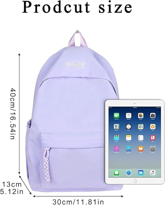 Waterproof Kids Backpack Lightweight School Travel Bag for Children, Purple