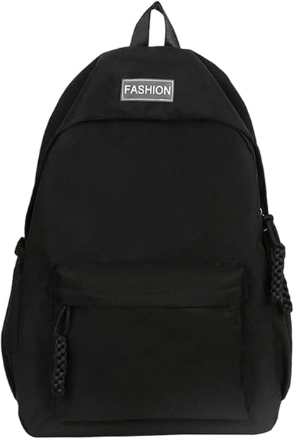Waterproof Children's Backpack for School Travel Lightweight School Bag Everyday Leisure Bag, Black