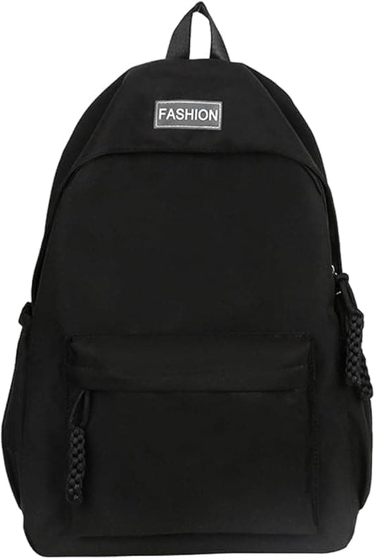 Waterproof Children's Backpack for School Travel Lightweight School Bag Everyday Leisure Bag, Black