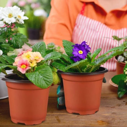 100pcs Reusable Plastic Planting Pots for Indoor and Outdoor Flower Growing, 100mm