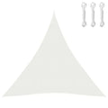 3x3m Waterproof Outdoor Sun Sail Triangle Shade, UV Protective Sun Net for Camping Garden Terrace Pool, White, 3.6x3.6x3.6m
