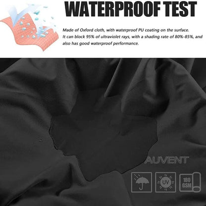 3.6x3.6x3.6m Waterproof Outdoor Sun Sail Triangle UV Protective Shade Net for Camping Garden Terrace and Pool, Black
