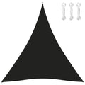 5x5x5 m Waterproof Outdoor Triangular Sun Sail UV Protective Shade Net for Camping Garden Terrace and Pool, Black