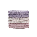 6-Pack Silk Scrunchies Hair Bands 100% Mulberry Silk Gentle No Damage High Elasticity, 16 Momme.