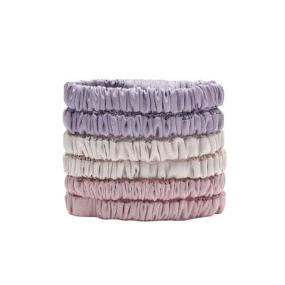 6-Pack Silk Scrunchies Hair Bands 100% Mulberry Silk Gentle No Damage High Elasticity, 16 Momme.