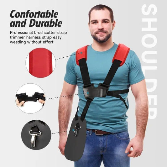 Adjustable Nylon Trimmer Strap, Compatible with Grass Trimmer and Leaf Blower, Dark Red