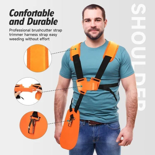 Adjustable Nylon Trimmer Strap for Grass Trimmer and Leaf Blower, Orange