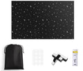 Blackout Curtain DIY Portable No-Drill UV Protection Star and Moon Print, 145×300cm