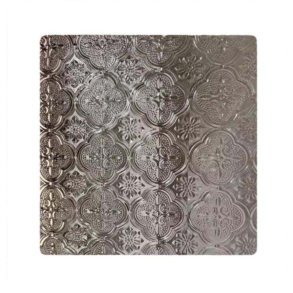 3D Window Film Self-Adhesive Privacy UV Heat Protection Decorative Reusable for Bathroom Home, Compatible with Glass, 60cmx5m