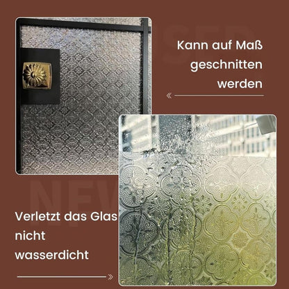 3D Window Film Self-Adhesive Privacy UV Heat Protection Decorative Reusable for Bathroom Home, Compatible with Glass, 60cmx5m