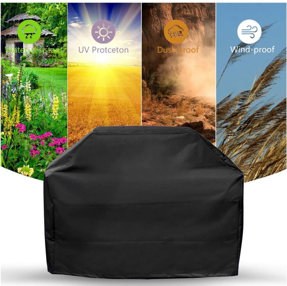 Heavy Duty Grill Cover 210D Oxford Waterproof UV Protection, 145x61x117 cm