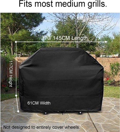 Heavy Duty Grill Cover 210D Oxford Waterproof UV Protection, 145x61x117 cm