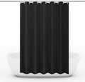 1 Reinforced PEVA Shower Curtain Waterproof Mildew Resistant Quick-Drying, 180x180cm, Black