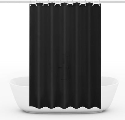 1 Reinforced PEVA Shower Curtain Waterproof Mildew Resistant Quick-Drying, 180x180cm, Black
