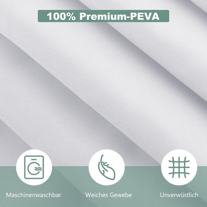 Waterproof Reinforced PEVA Shower Curtain Mildew Resistant Colorfast Durable Quick-Drying, 71x72 inches, Beige