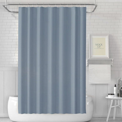 Waterproof mildew resistant PEVA shower curtain, compatible with standard shower rods, 180x180cm, Blue