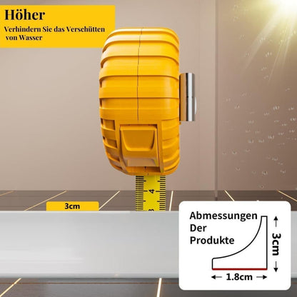 1M Flexible Silicone Shower Threshold Water Barrier to Prevent Splashes, 3 cm High, Transparent