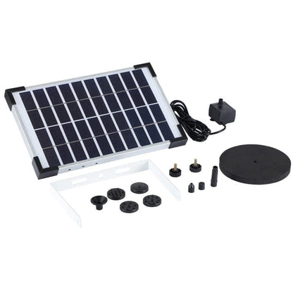 5W Solar Fountain Pump with 6 Nozzles, Floating Bird Bath, Solar Powered Garden Water Pump
