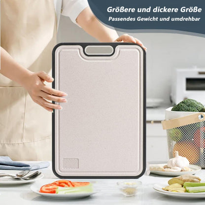 Reversible Cutting Board Titanium PP or Stainless Steel PP, Food Grade Non-Slip Durable Multifunctional, SZ1