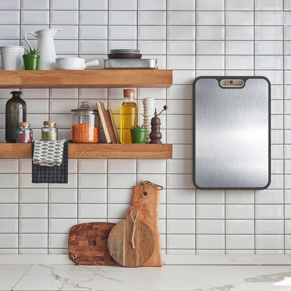 Reversible Cutting Board Titanium PP or Stainless Steel PP, Food Grade Non-Slip Durable Multifunctional, SZ1