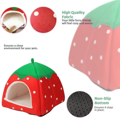 Small Animal House for Guinea Pigs and Rabbits, Cat Bed for Sleep Play Rest, Compatible with Smultron Pet, 36 x 36 x 38cm