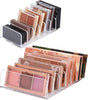 2-Pack Acrylic Makeup Organizer with 7 Compartments for Eyeshadow, 17Ã12.5Ã4cm, Perfect for Vanity and Dressing Tables.