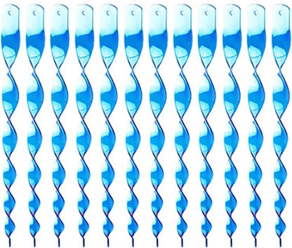 30-Pack Blue Bird Repellent Spiral Reflective Scarecrow, UV Resistant for Garden and Terrace, 30 cm