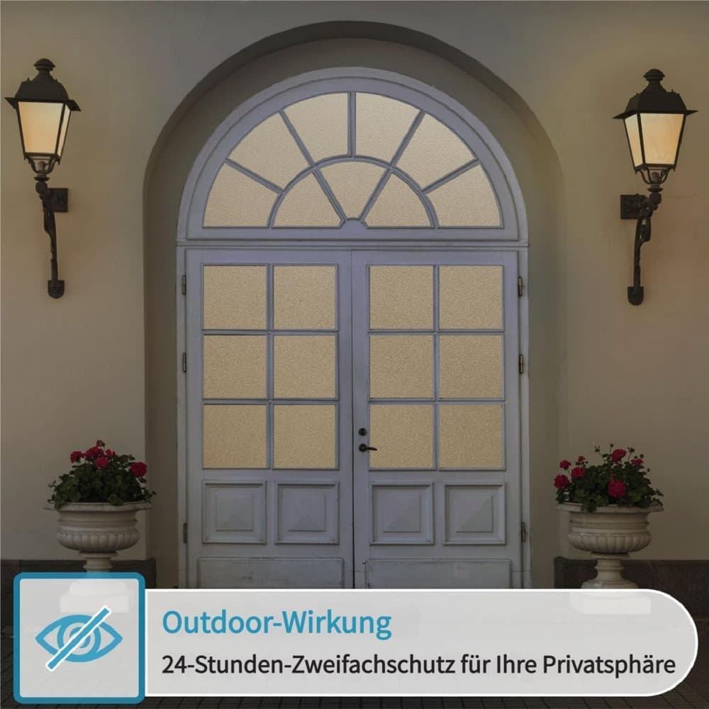 60cmx5m Frosted Self-Adhesive Window Film for Privacy and UV Protection, White, Opaque for Bathrooms and Offices