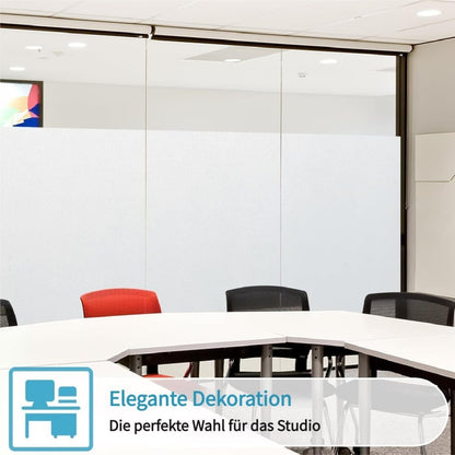 60cmx5m Frosted Self-Adhesive Window Film for Privacy and UV Protection, White, Opaque for Bathrooms and Offices