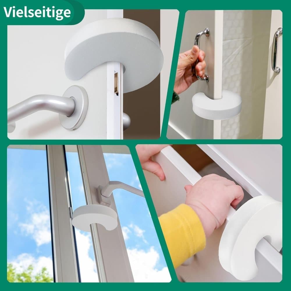 6-Pack Kids Door Stops, High Density EVA Pinch Protection Door Clips for Child Safety, Compatible with Most Doors