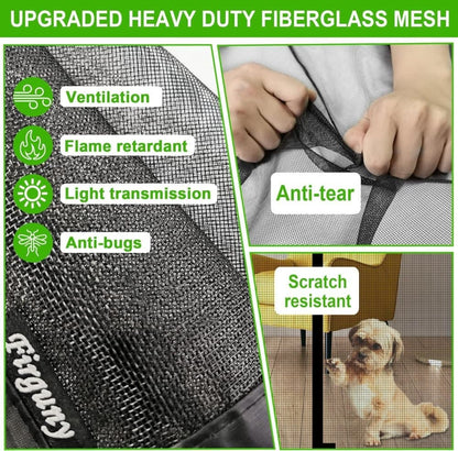 Magnetic insect screen door with automatic closing, quiet durable scratch-resistant breathable mesh for insect and mosquito protection, 120x210cm