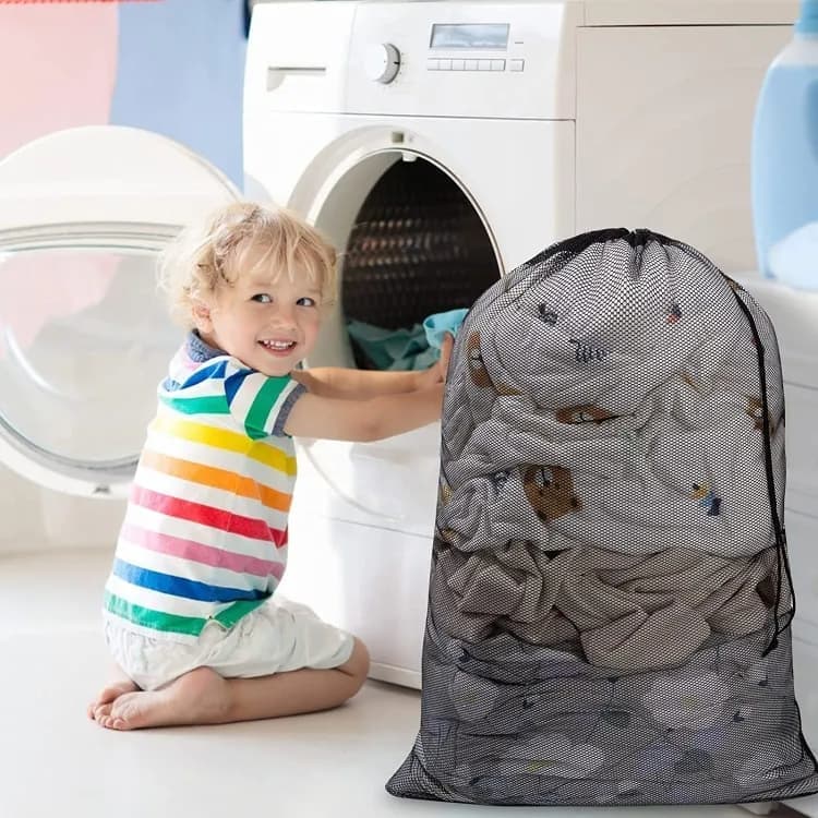 1-Pack Large Laundry Travel Bag, 60x90 cm, Black