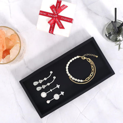 White Silicone Storage Tray for Makeup and Small Items, 20 cm x 10 cm.